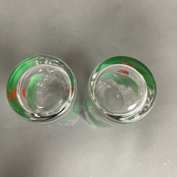 Dayton Hudson 1988 Highball Glasses Christmas Tree Clear Green Red Lot of 2 - Picture 7 of 7